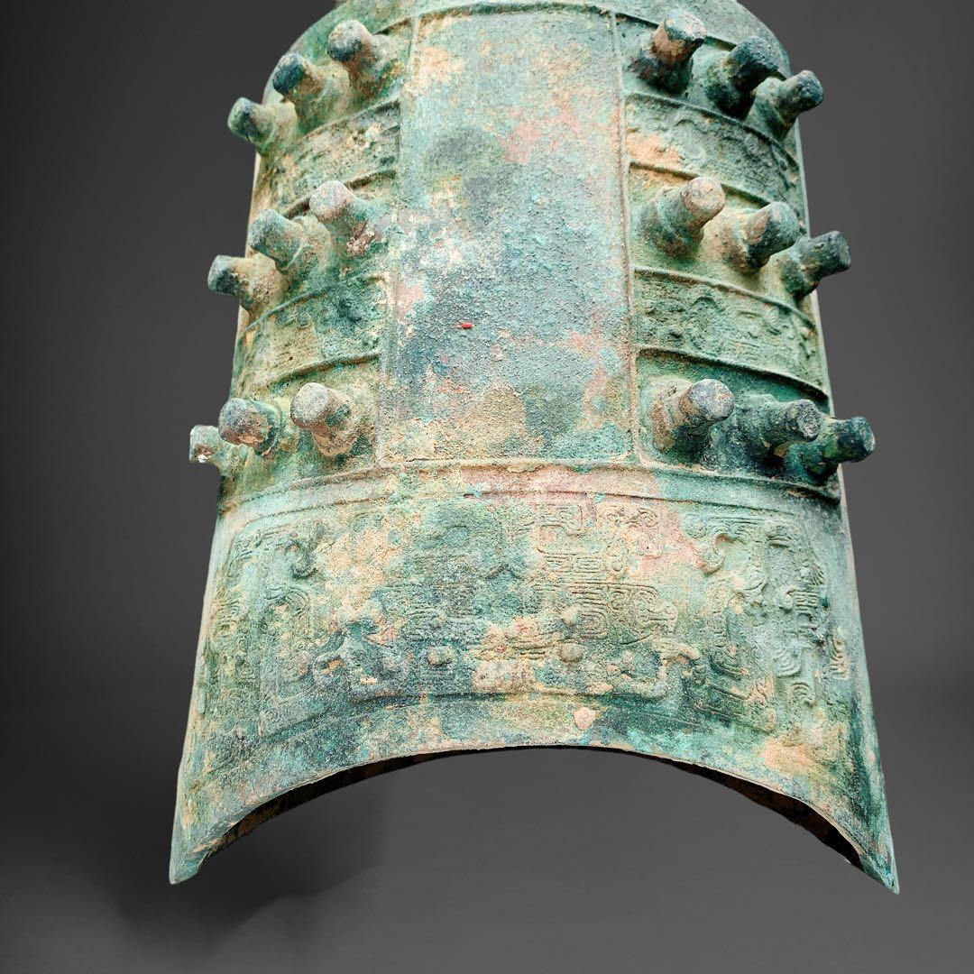 春秋戦国時代 青銅器 夔龍文 中国 銅鐸 饕餮 アンティーク 骨董品