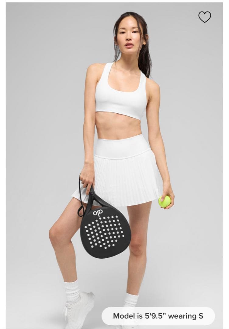 ALO yoga ホワイト プリーツスカート XSサイズ ウェア