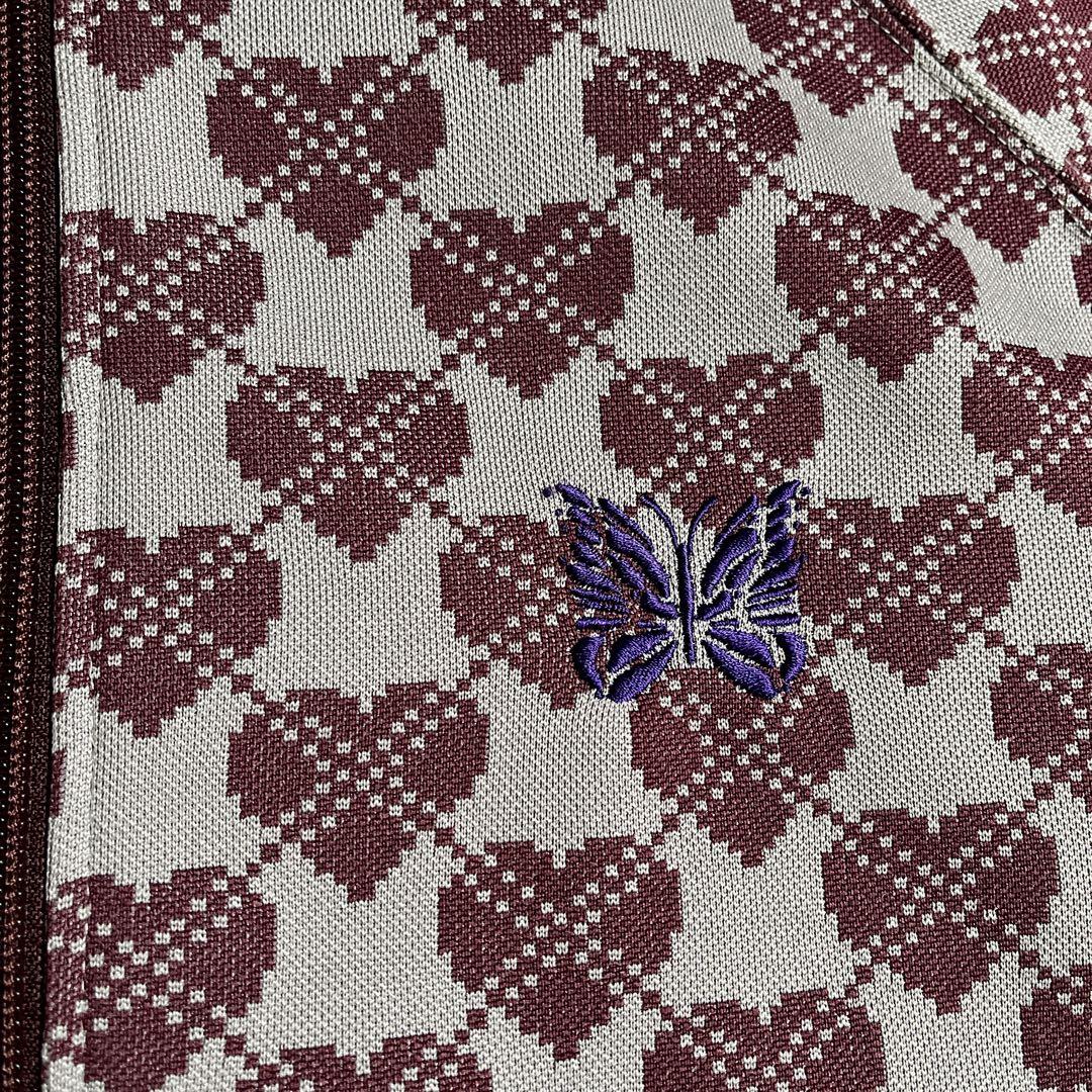 needles トラックジャケット 総柄 ハート グレー パープル Needles