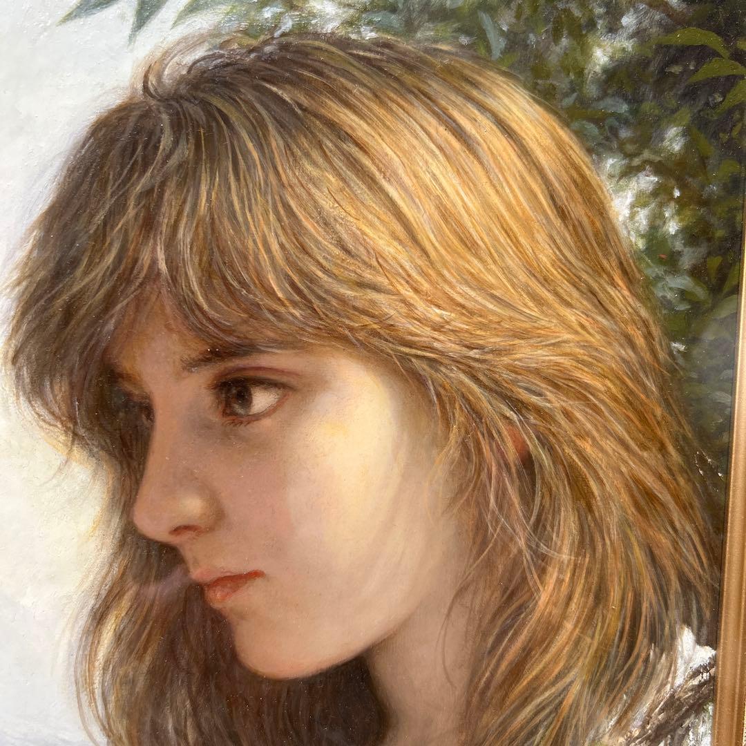 絵画 油彩画 少女 嶋根幸延 「少女(仮題)」 - メルカリ
