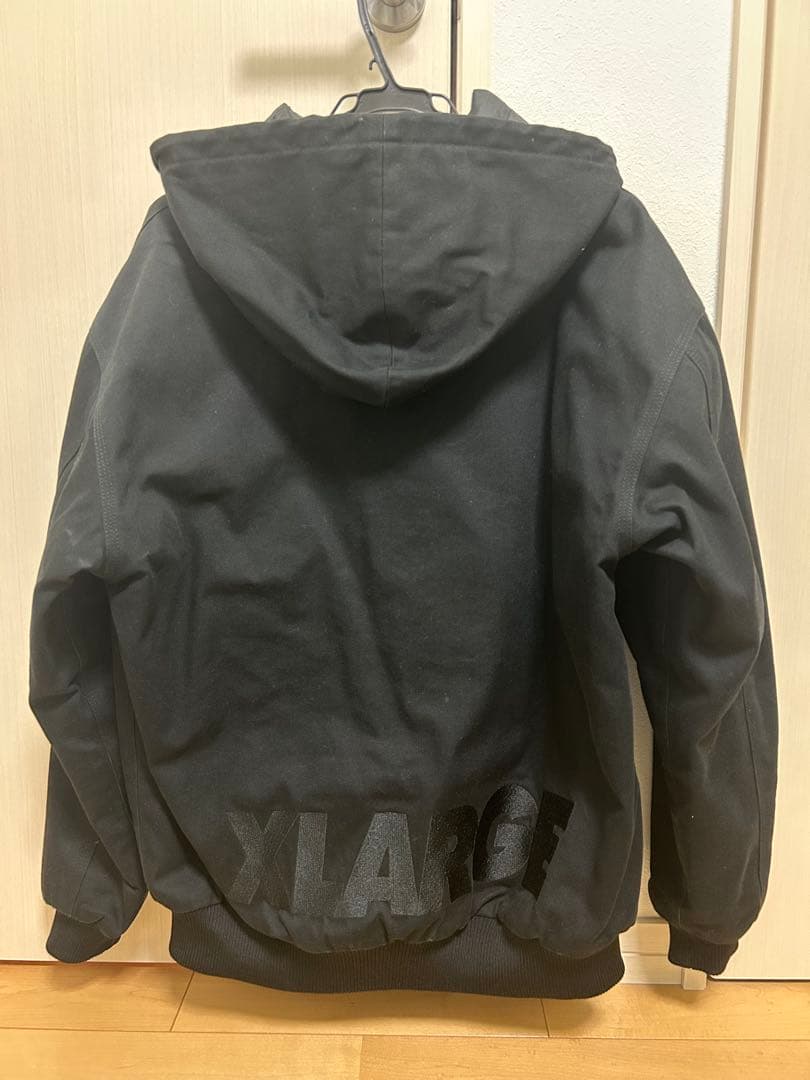 コムドットゆうた着用XLARGE フード付きアクティブジャケット ブラック