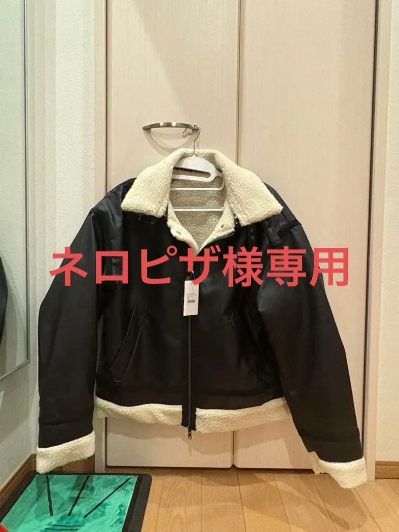 【CLEL】 4way リバーシブルフェイクムートンジャケット ネロピザ CLEL】 4way リバーシブルフェイクムートンジャケット ネロピザ様専用