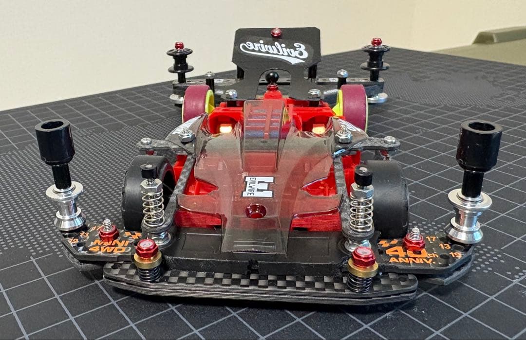 ミニ四駆 MS フレキ 赤 レッド 完成品アバンテMk.II - メルカリ