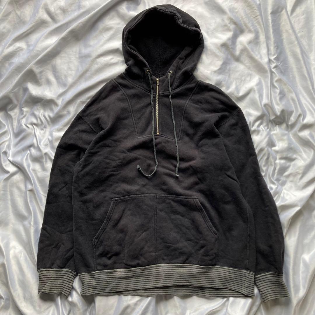 80s コムデギャルソンオム ハーフジップ パーカー ストライプ 田中オム COMME des GARCONS HOMME(コムデギャルソンオム) 80s 田中オム Archive