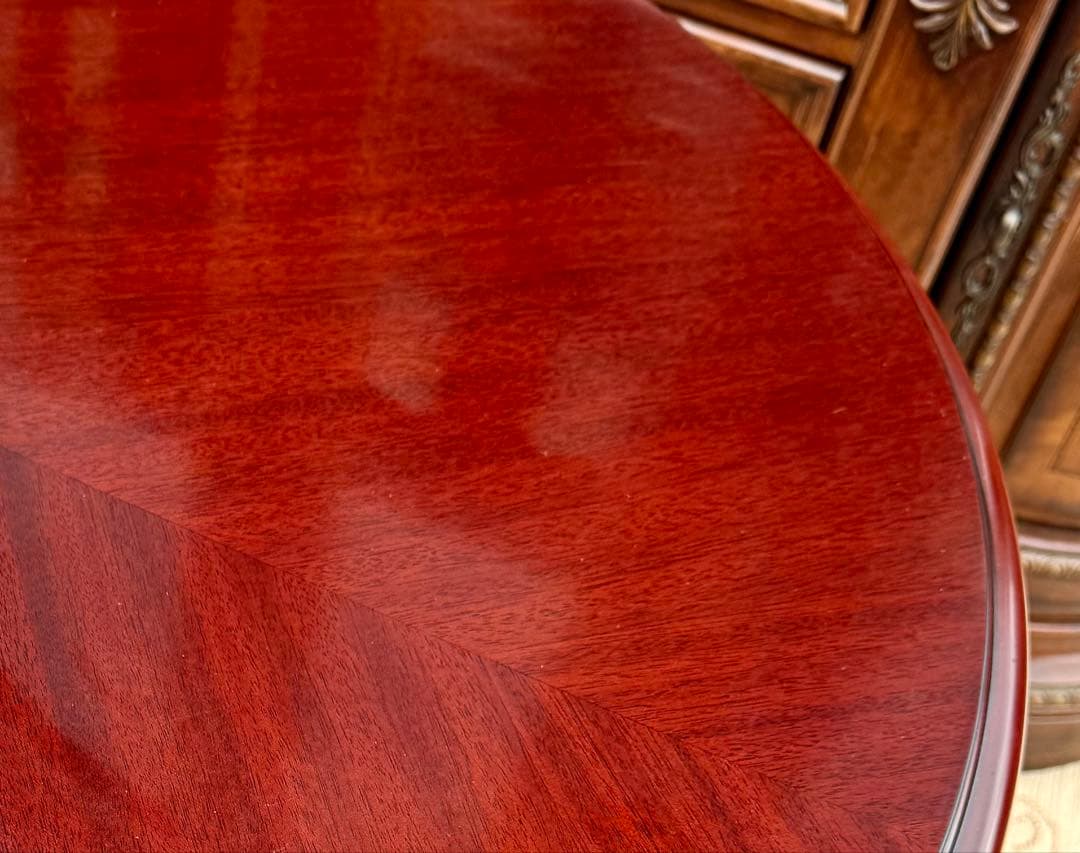 IDC大塚家具 クイーンアン様式 マホガニーダイニングテーブル - メルカリ