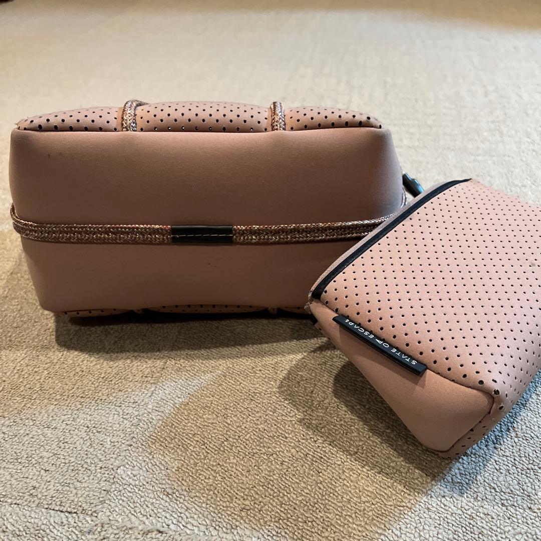 STATE OF ESCAPE ピンク トートバッグ デザイン ポーチ付き - メルカリ