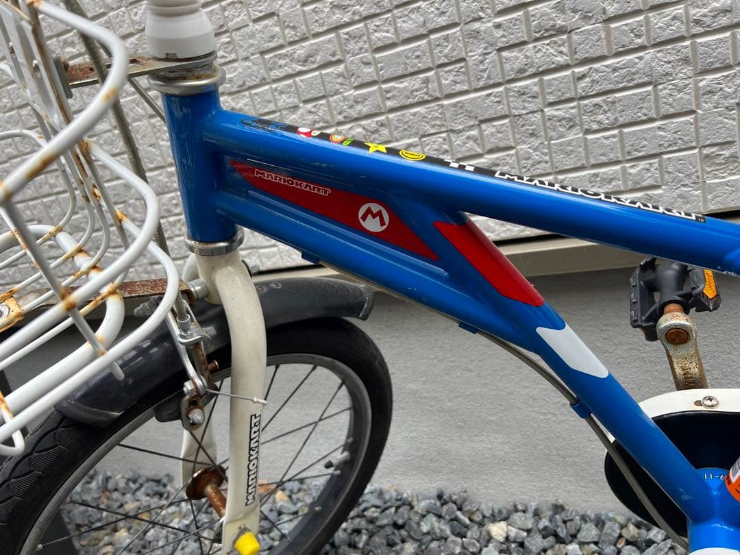 引き取りのみ あさひ 子ども 自転車 サドル マリオカート コラボ 16