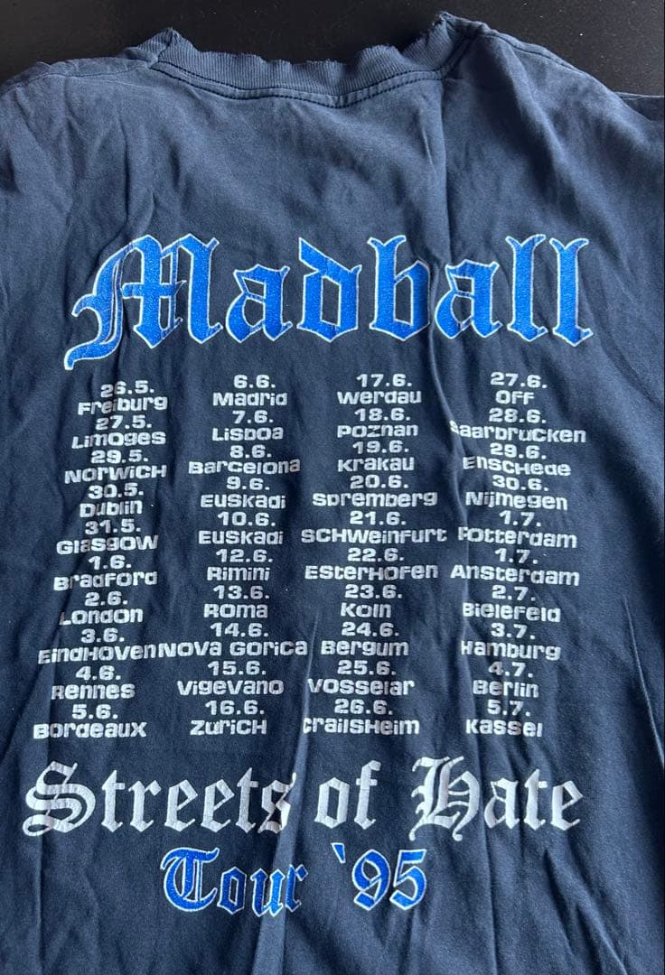 Madball ツアーT 1995 90s NYHC レア　ビンテージ