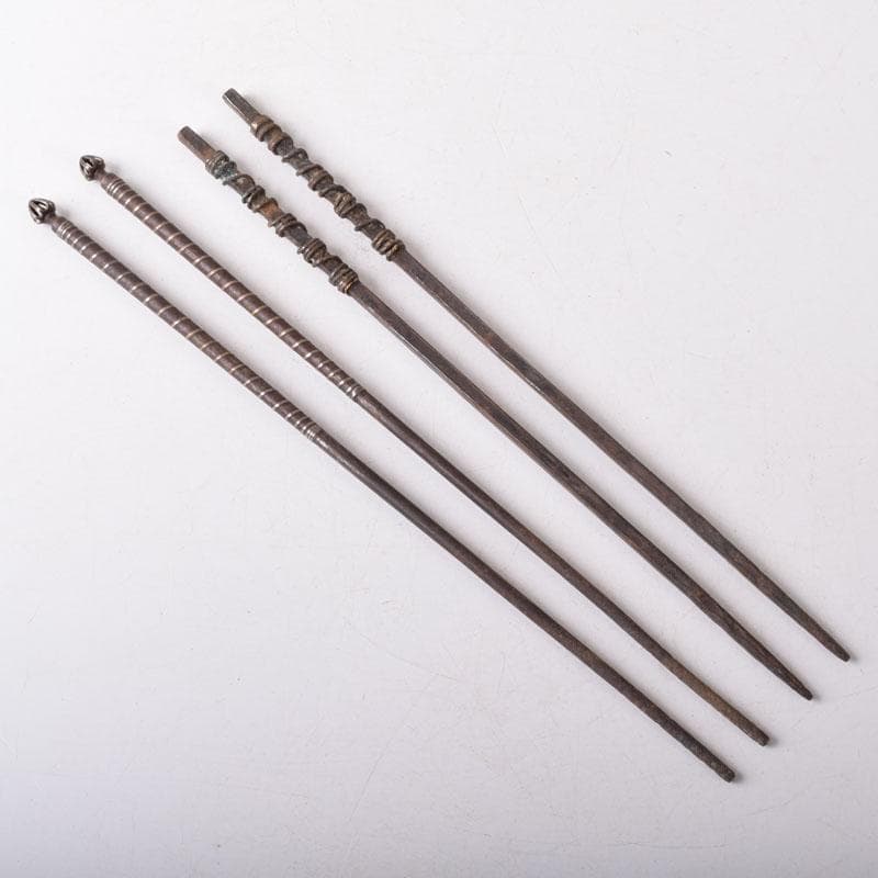 茶道具 内藤四郎作 古鉄 火箸 二種二組 共箱 C 7511 - メルカリ