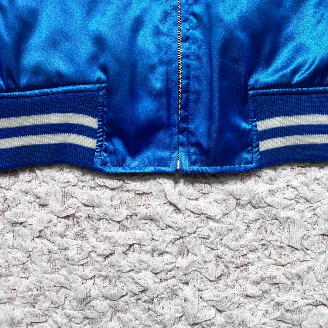 激シブ』 ホシヒメ スカジャン 豪華刺繍 龍 袖刺繍 ビッグ刺繍 青 【3L