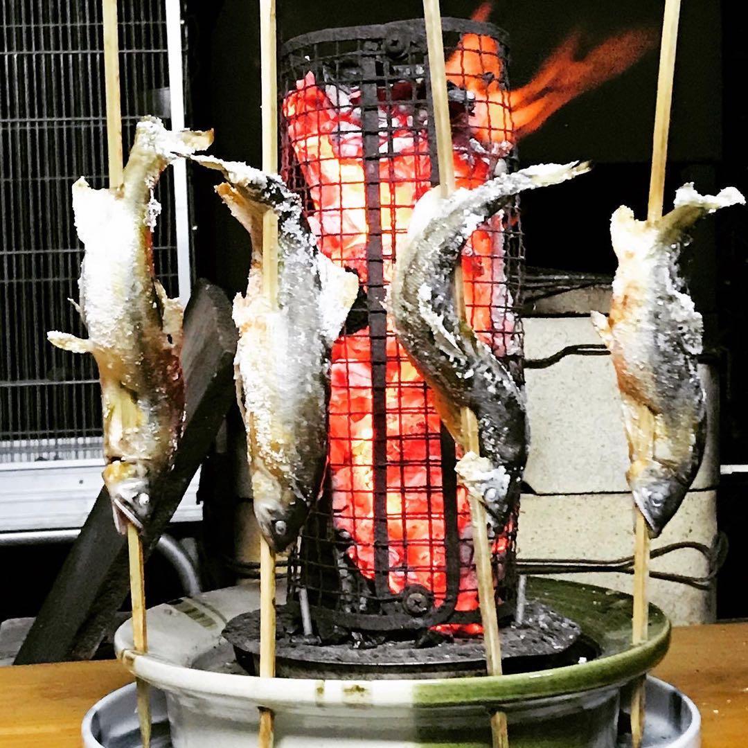 美濃焼】串匠~金結昌(くじゃく)~ 串物を炭焼き 七輪/魚/肉