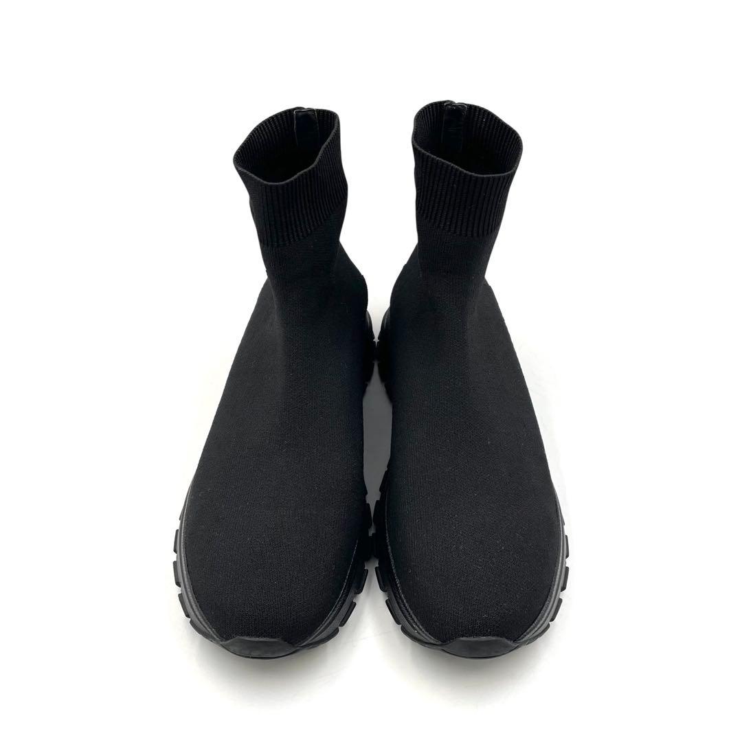 《未使用級》PRADA プラダ ソックス スニーカー ストレッチ サイドロゴ 黒