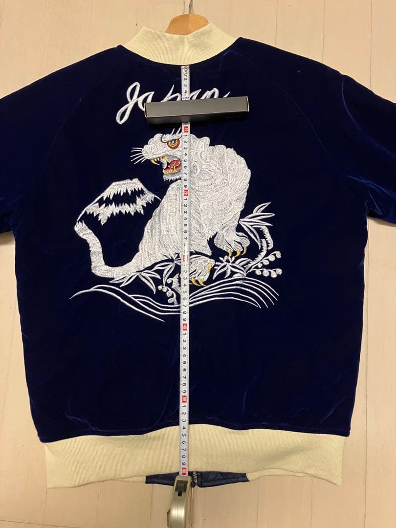 ラピーヌ ロデオアンクル #417 別珍スカジャン ”白虎”紺x紺 サイズM