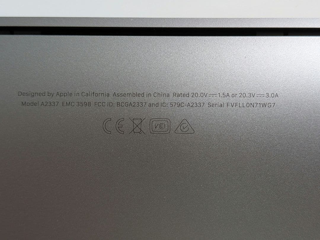 極美Macbook Air M1 バッテリ交換後充放電2回 16/256 CTO - メルカリ