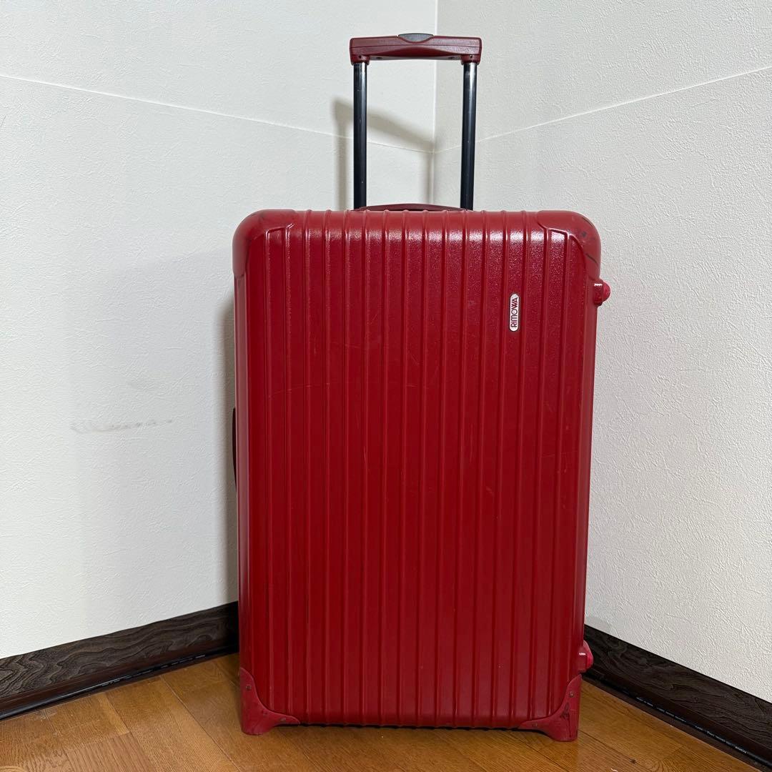 美品 希少 RIMOWA サルサ 63L キャリーケース レッド 855.63 - メルカリ