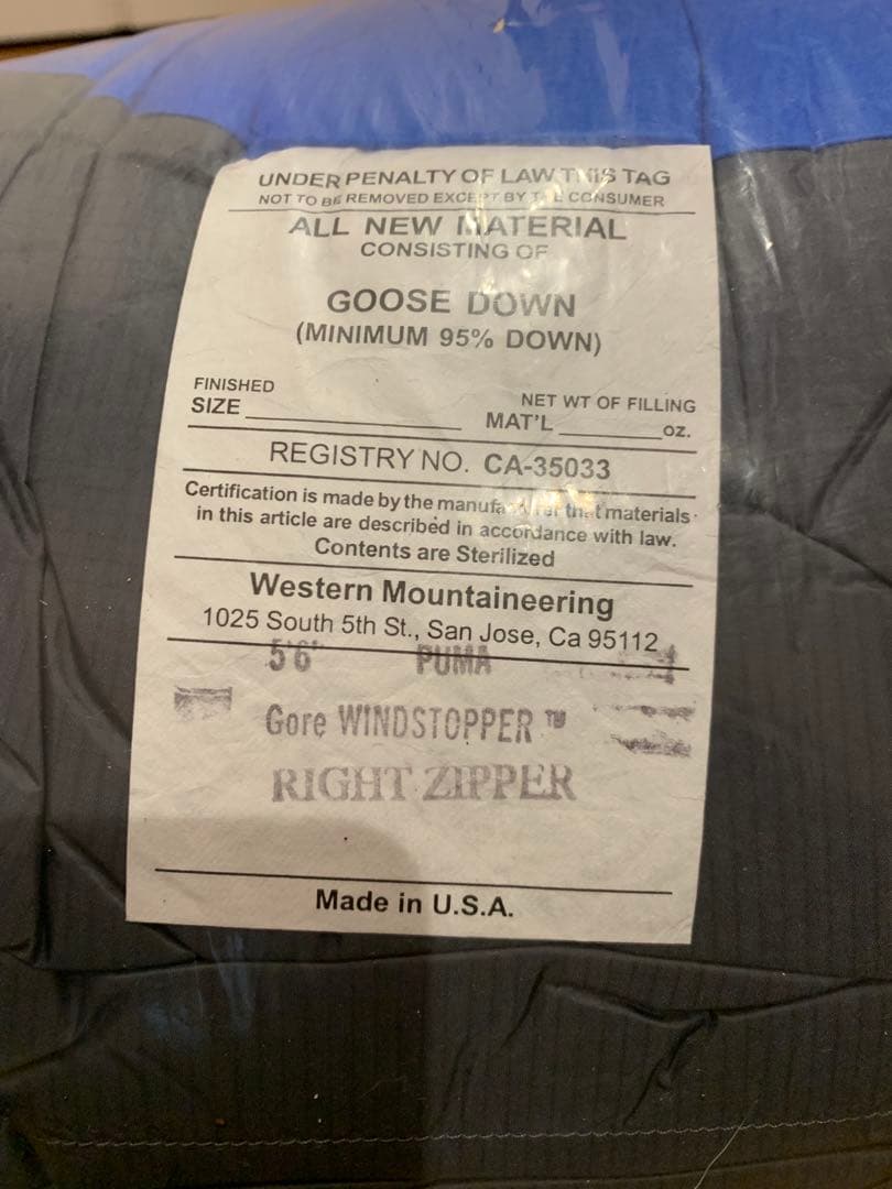 新品未使用WESTERN MOUNTAINEERING Puma Gore WS - メルカリ