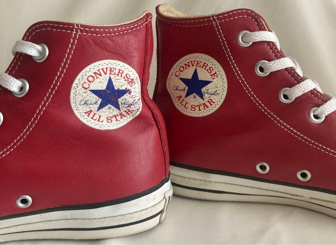 美品】希少90's コンバース オールスター USA製 ハイカットレザー