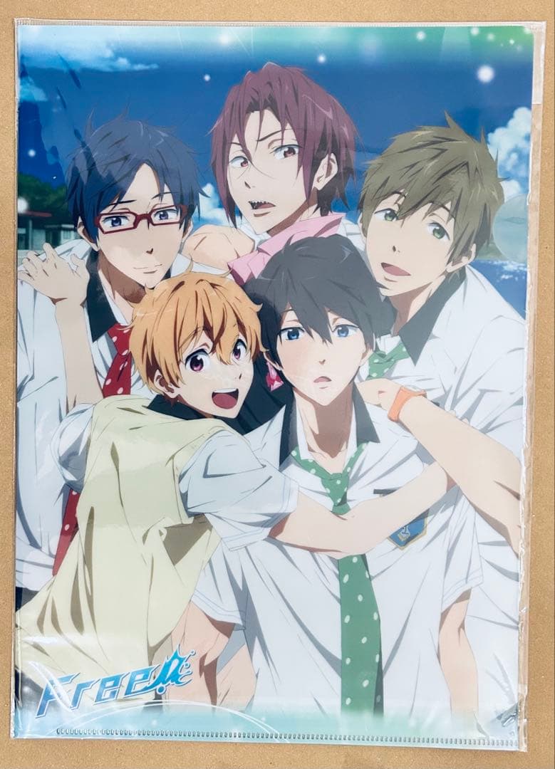 Free! クリアファイル 雑誌 切り抜き 扇子