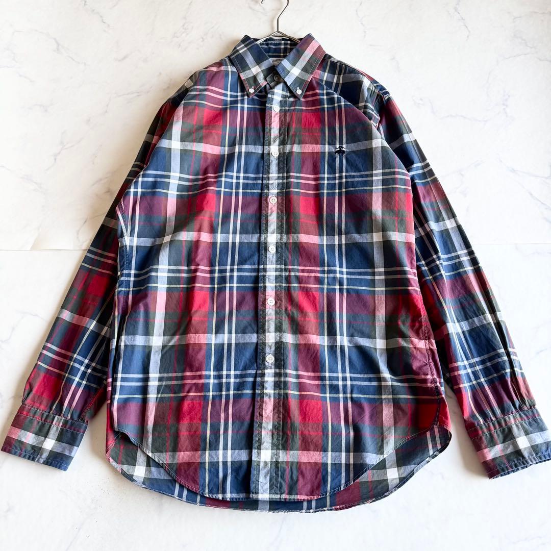 美品 USA製 復刻 近年モデル ブルックスブラザーズ マドラスチェックシャツ コットン マドラスチェック スポーツシャツ Regular Fit | Brooks