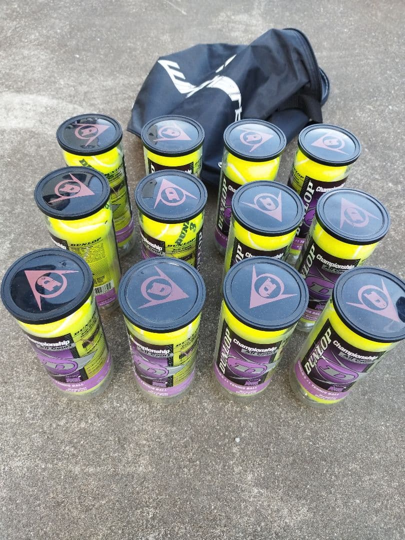 ダンロップ　硬式テニスボール　新品未使用　当時物　現状販売　１缶３個入【３６球】 ダンロップ 硬式テニスボール 新品未使用 当時物 現状販売 1缶3個入