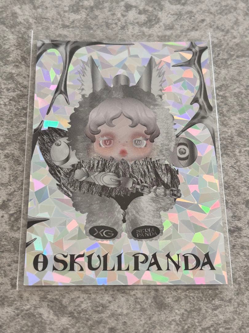 SKULLPANDA カード XG popmart スカルパンダ　ノベルティ XG スカルパンダ コラボ ノベルティカード付き SKULLPANDA ぬいぐるみ