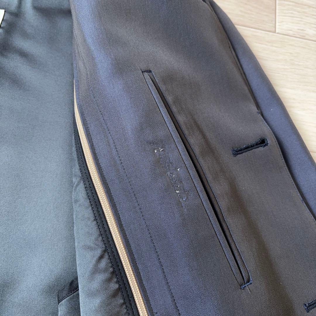 Aquascutum 玉虫 ステンカラーコート バルマカーン シルク混 ライナー