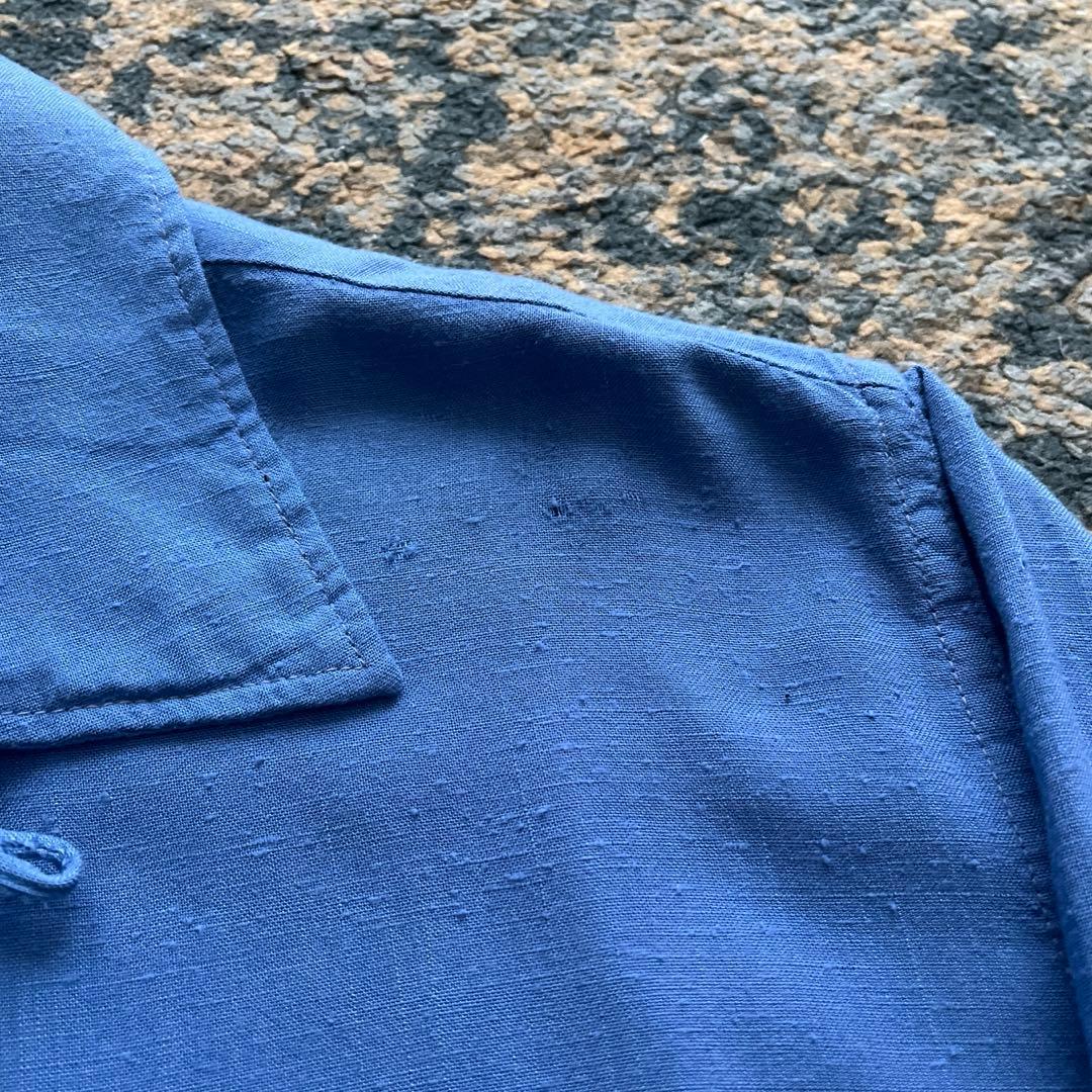 60s レーヨン シャツ ネップ カスリ ボックス 検 50s ギャバジン