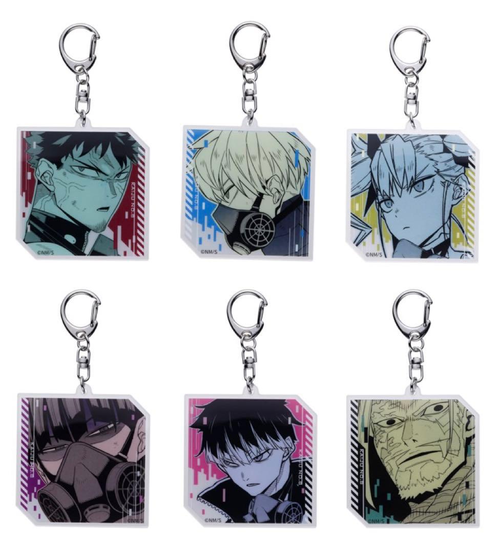 怪獣8号展　白銀バッジ　ナンバーズアクリルキーホルダー　アクリルXフィギュア