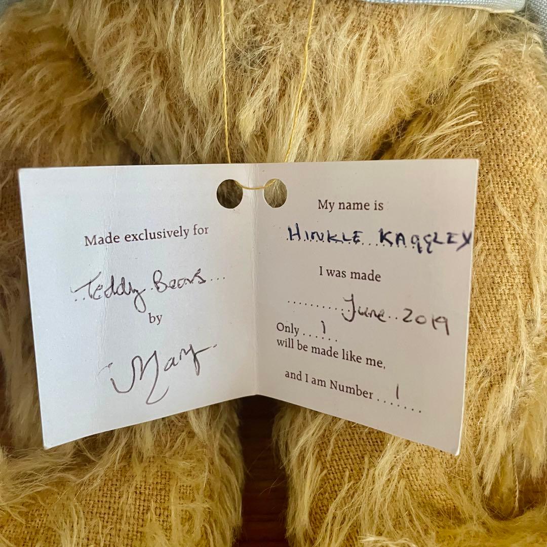 テディベア　フォーゲットミーノット　メアリーさん　海外作家　アーティストベア