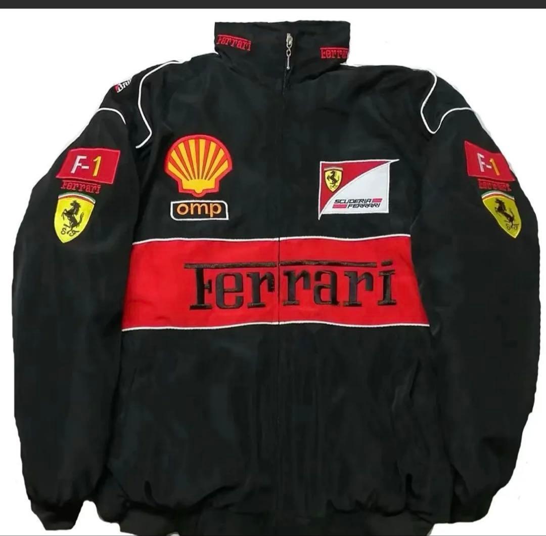 Ferrari フェラーリ F1 レーシングジャケット ブルゾン 刺繍 中綿 M