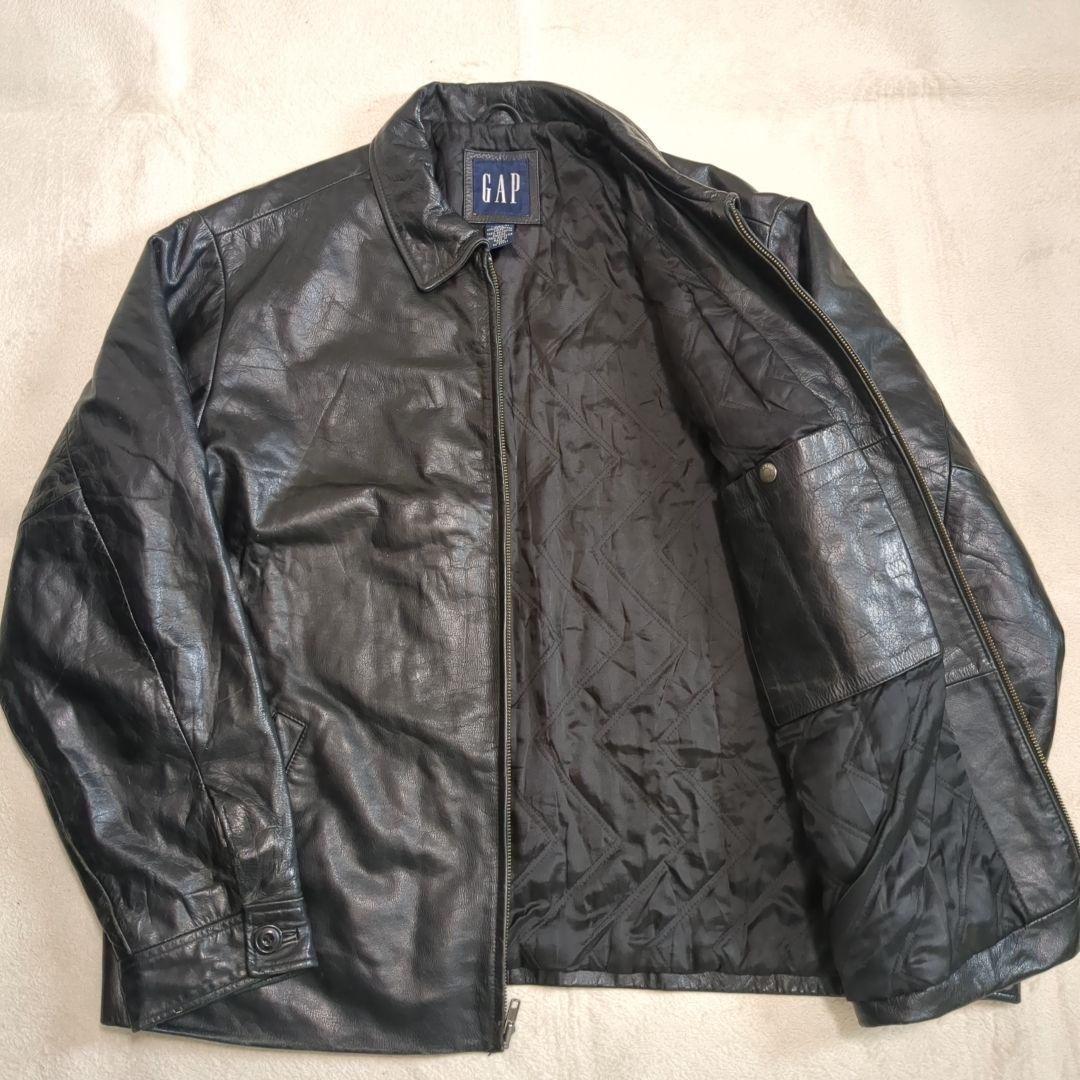 オールドギャップ レザージャケット ブルゾン 牛革 Lサイズ ブラック