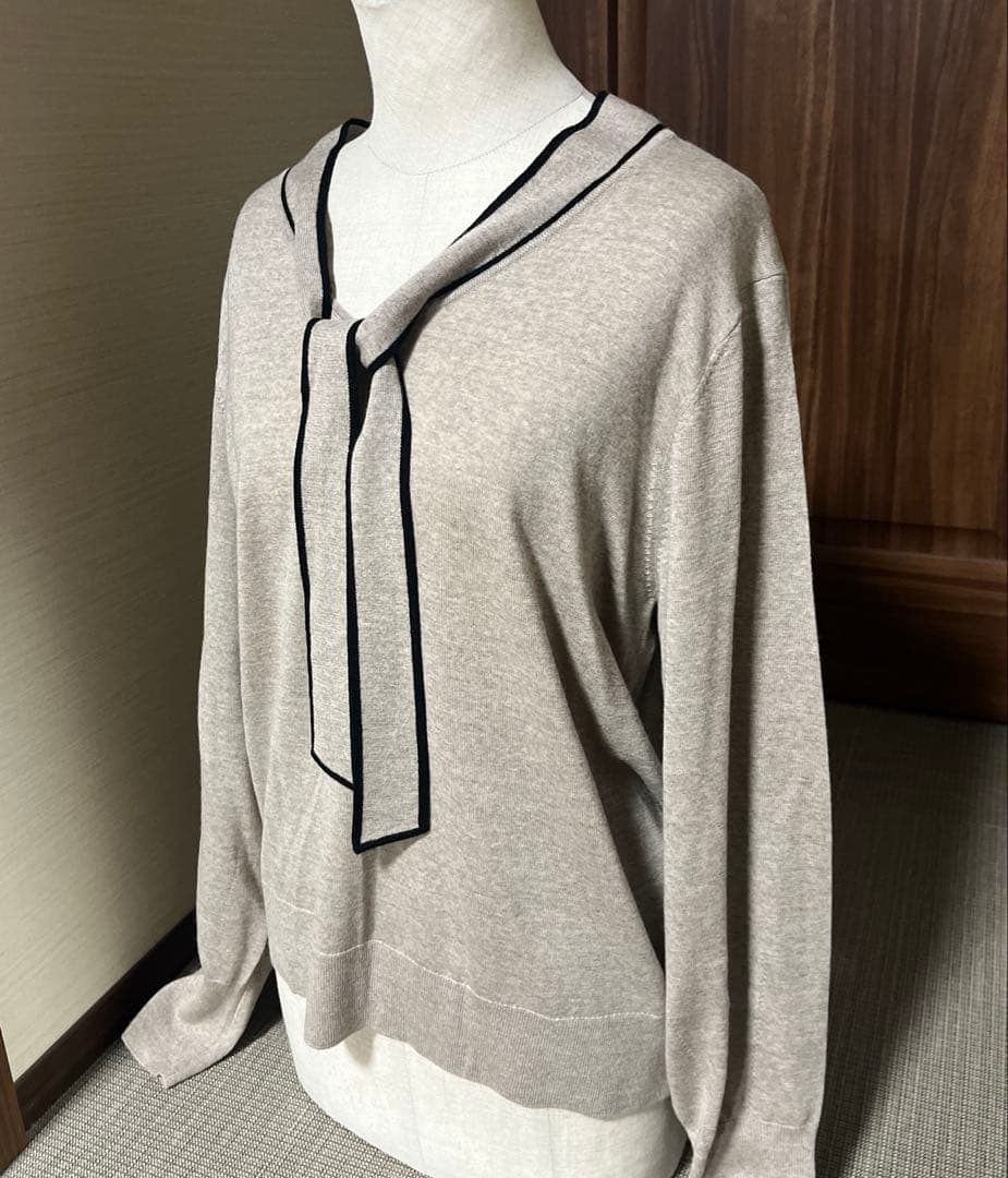 23区 オンワード ボウタイニット 40 リボン付きニット 定価15950円