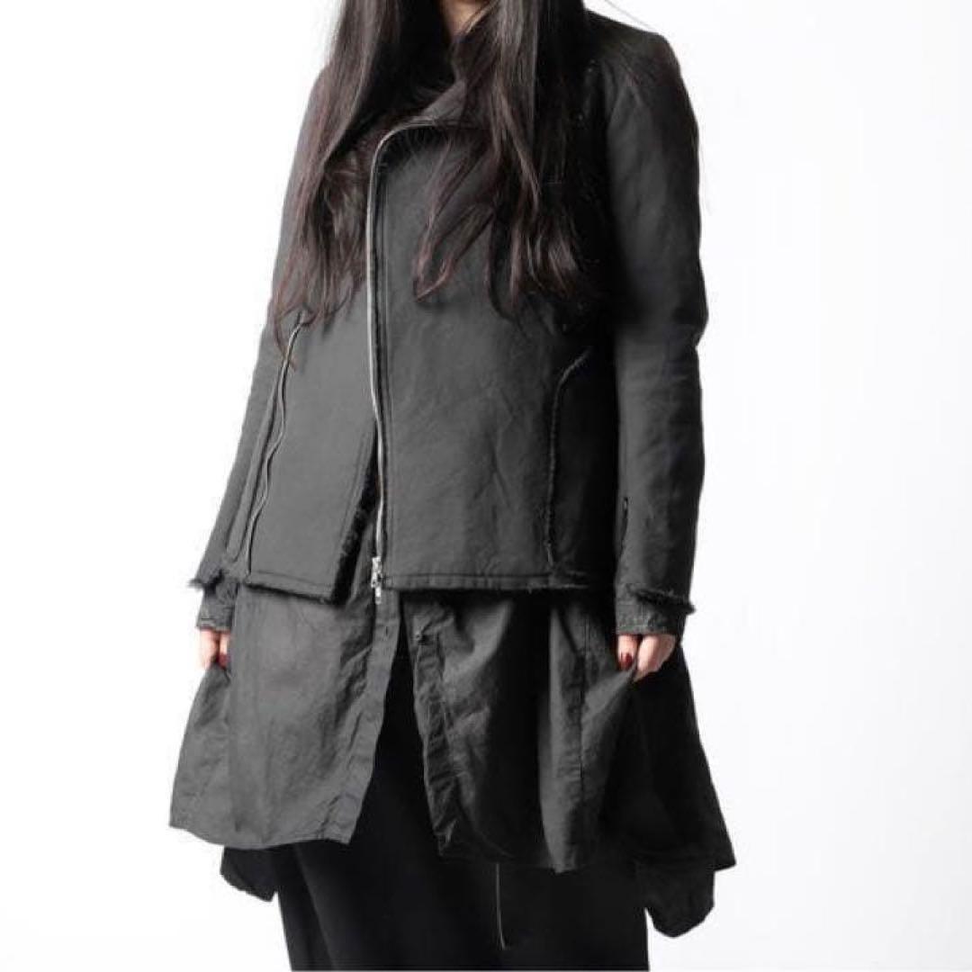 【フォロー割引適用】ヌード マサヒコマルヤマ ライダースジャケット S チャコー