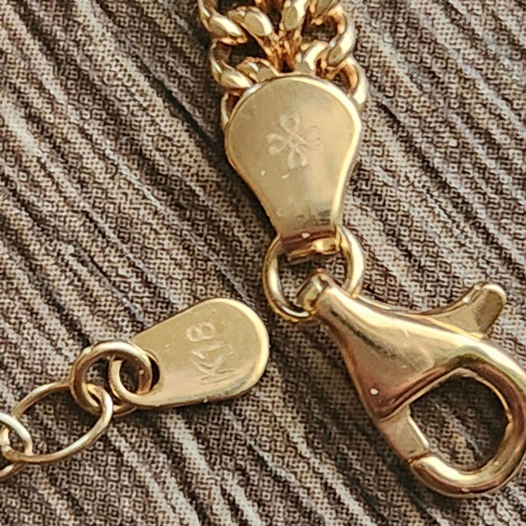 K18ハートビズブレスレット 16+3cm - メルカリ