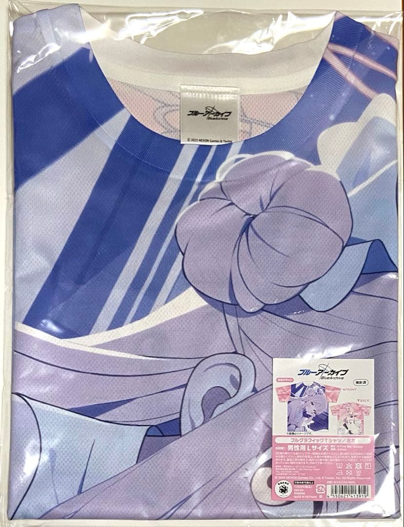 ブルアカ ミカ　聖園ミカ　フルグラフィックTシャツ Lサイズ