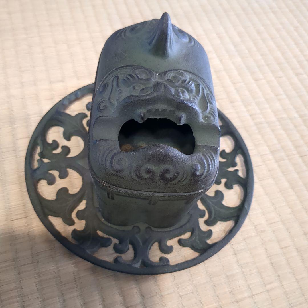 獅子　喫煙具　龍子作 煙管 黒煙管 唐獅子牡丹 喫煙具 黒 きせる ブラッククローム仕上げ