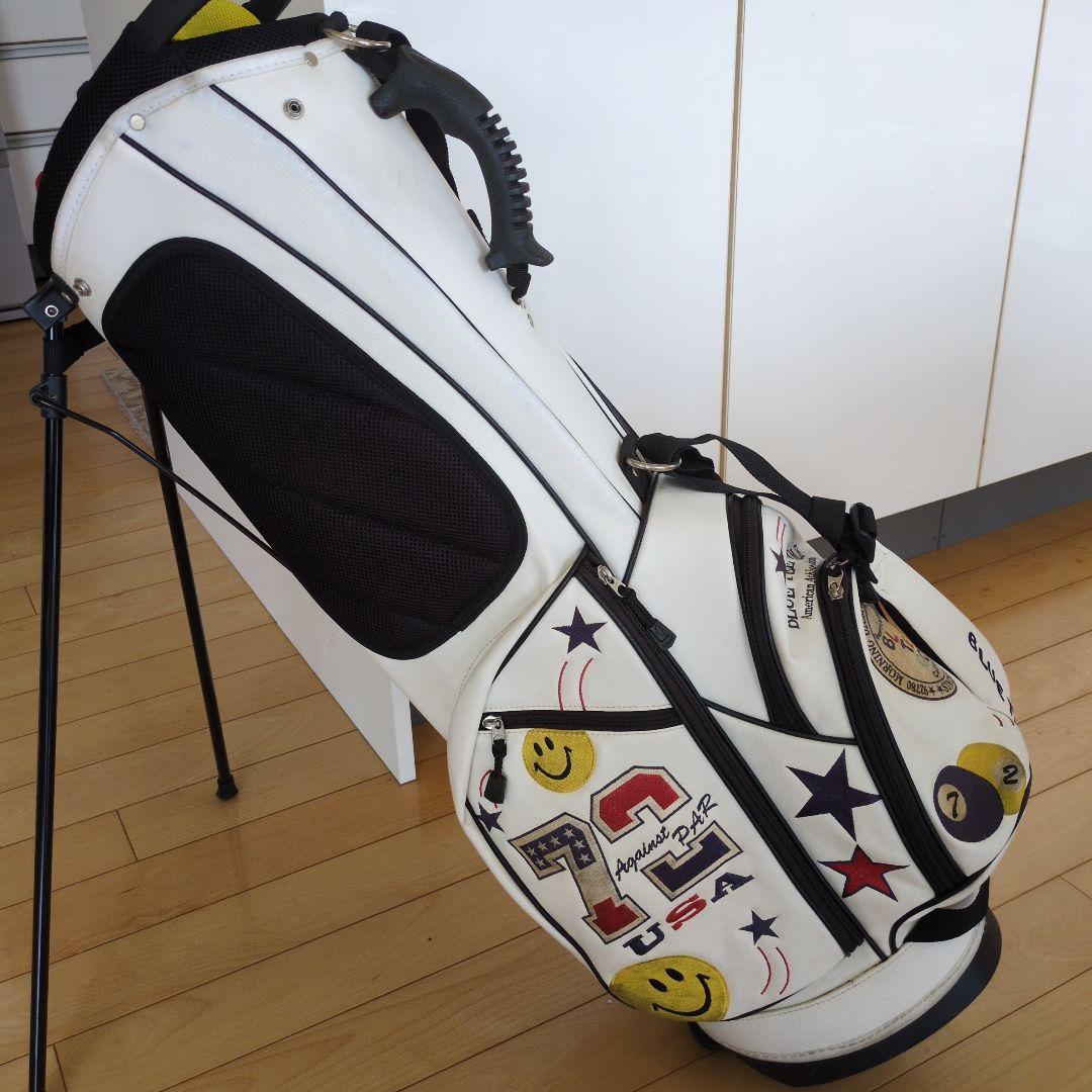 BLUE TEE GOLF キャディバッグ ホワイト Amazon | 限定生産 ブルーティーゴルフ 【2019ソフトエナメル