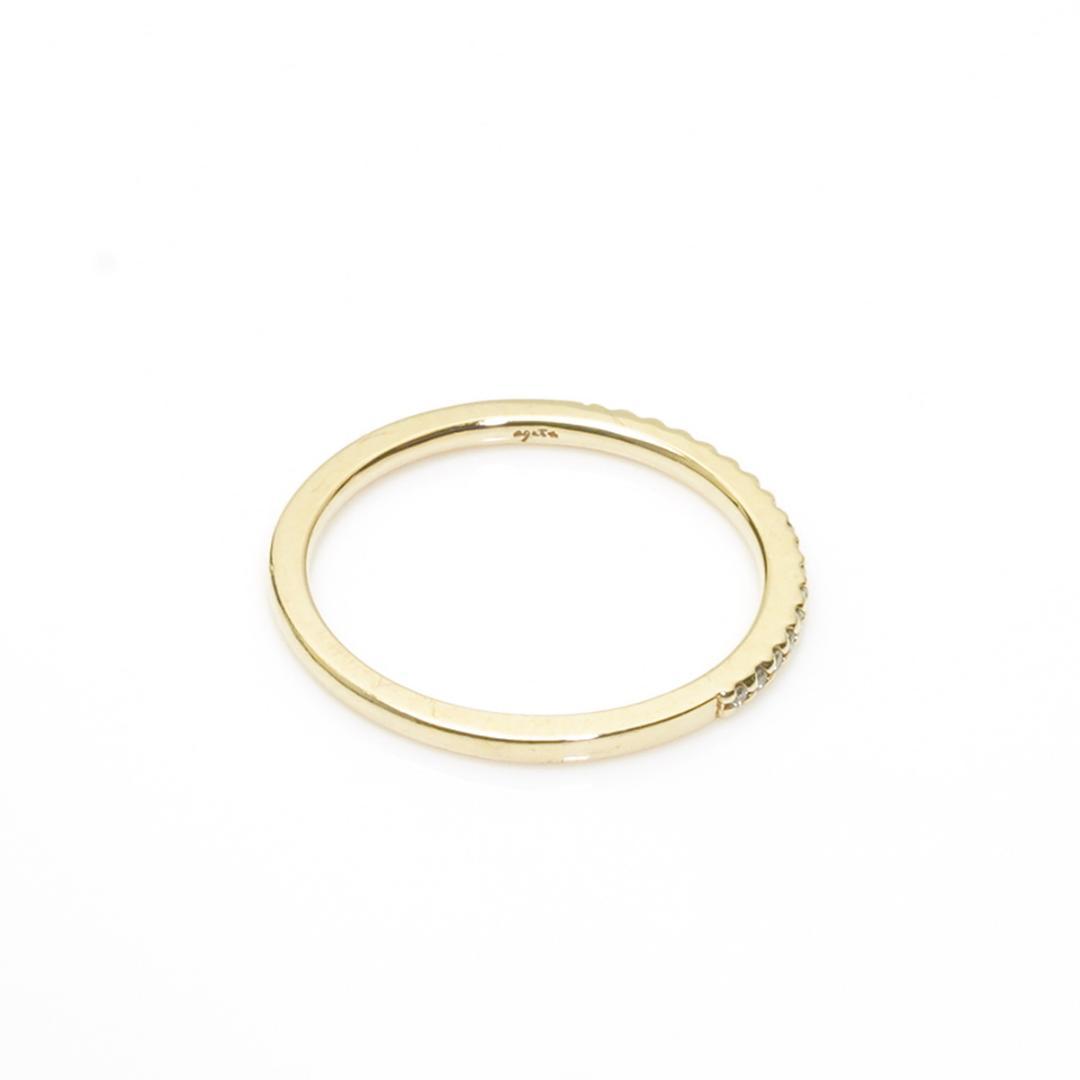 アガット agete K10YG 0.05ct ハーフエタニティ リング 指輪