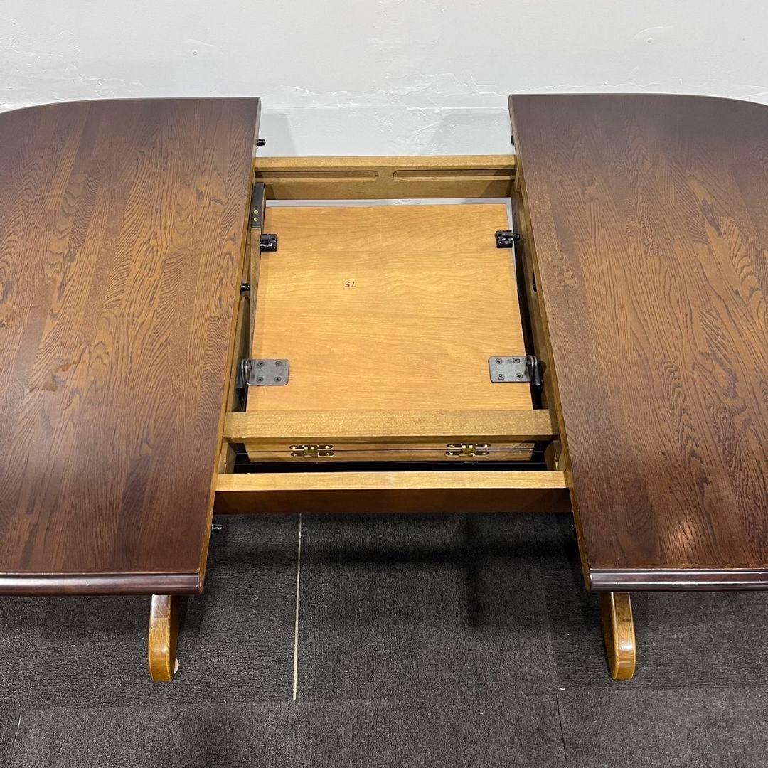 飛騨産業 キツツキマーク ダイニングセット 伸長式テーブル 家具 Ma153