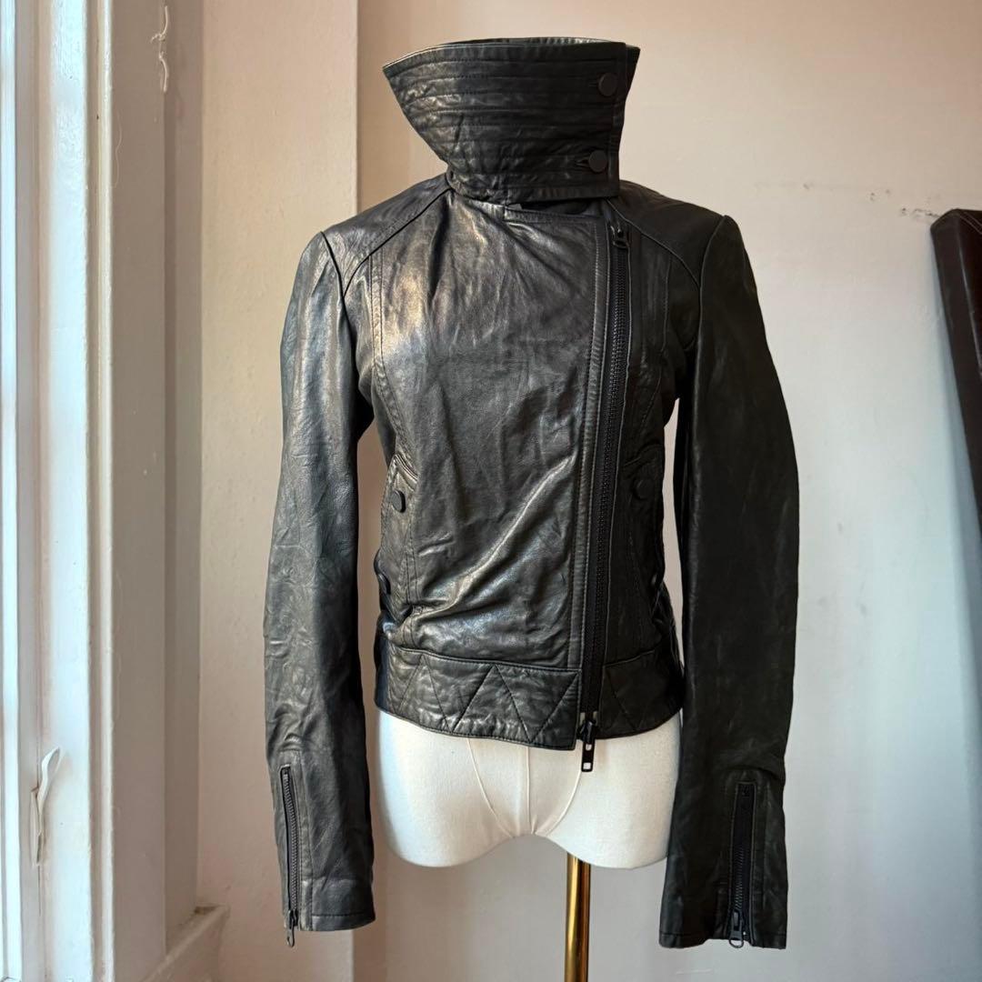 ジャケット・アウター archive leather jacket EKAM like y2k ekam #ekam #vkei 2000s very rare destroy leather jacket ⁡ 袖、裾