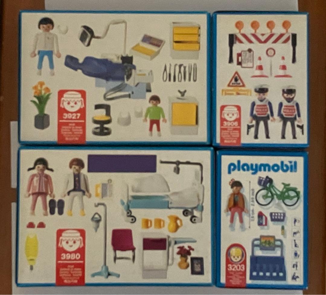 playmobil 病院3203 3906 3927 3980 検問　歯医者