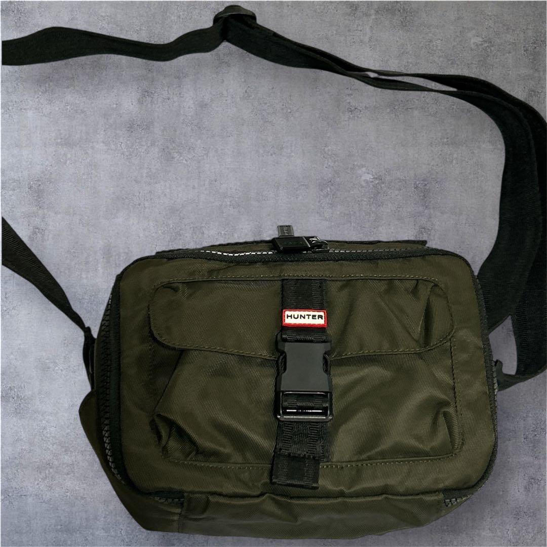HUNTER ボディバッグ オリーブグリーン ユニセックス3WAY クロスボディ