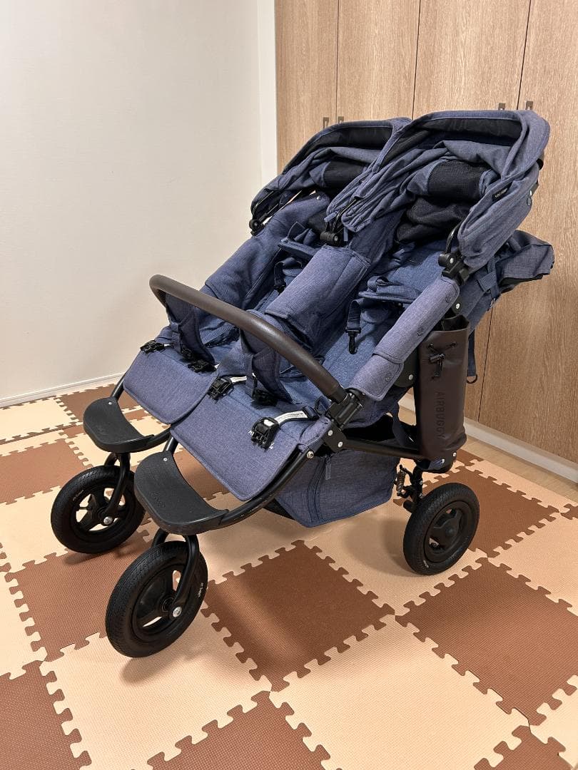 【AirBuggy】エアバギーココダブルEXフロムバース レインカバー付 AIRBUGGY（エアバギー） ココダブルEX フロムバース ストーン レイン