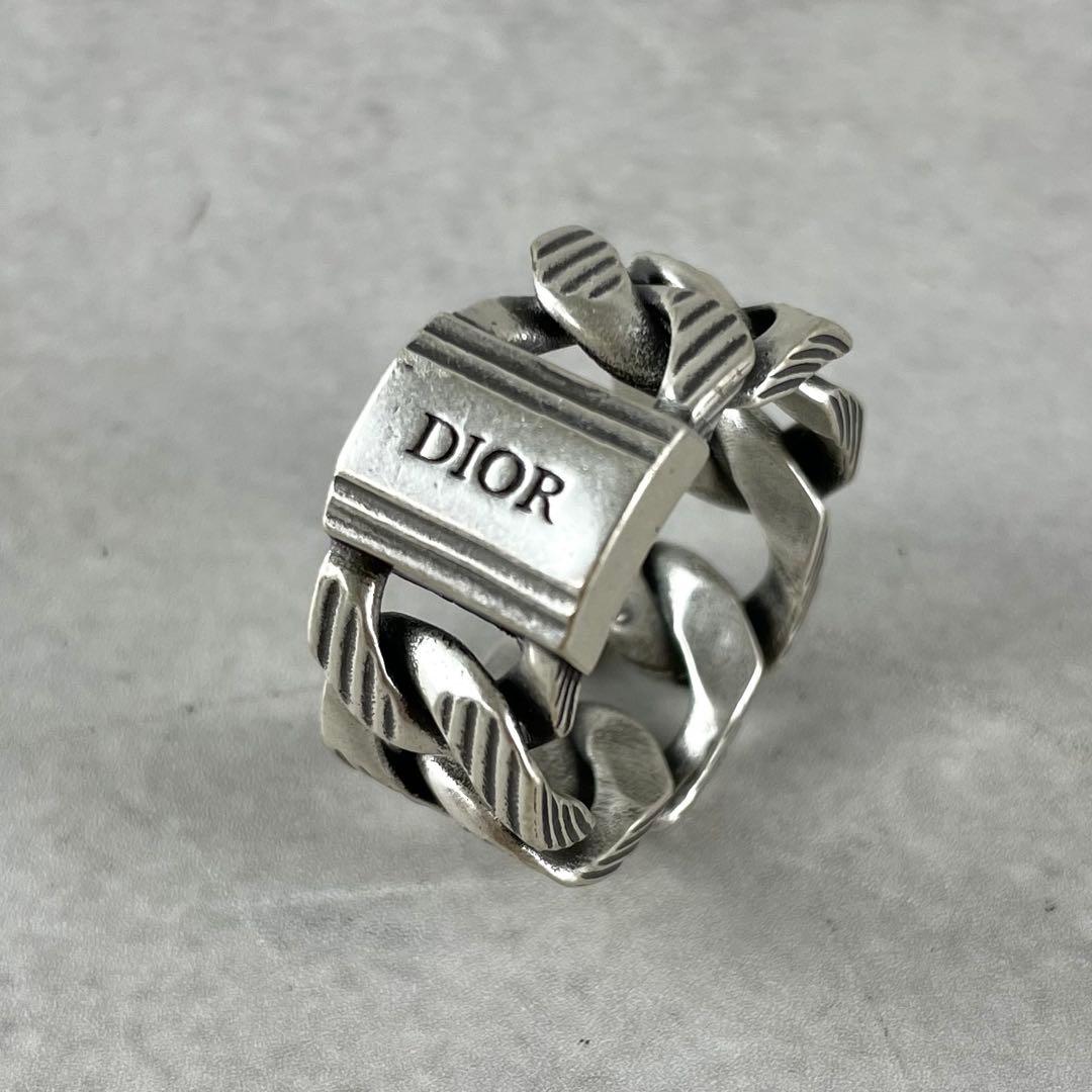 未使用級✨ DIOR ディオール リング スターリングシルバー 編み込み 直営店買付【Dior】ディオール オブリーク シルバーリング (Dior/指輪