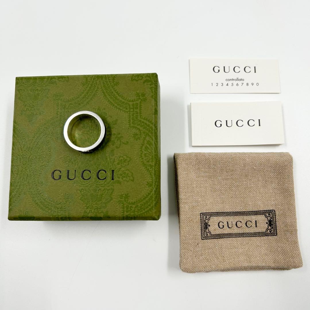 美品✨ グッチ GUCCI リング アラベスク インターロッキング エナメル