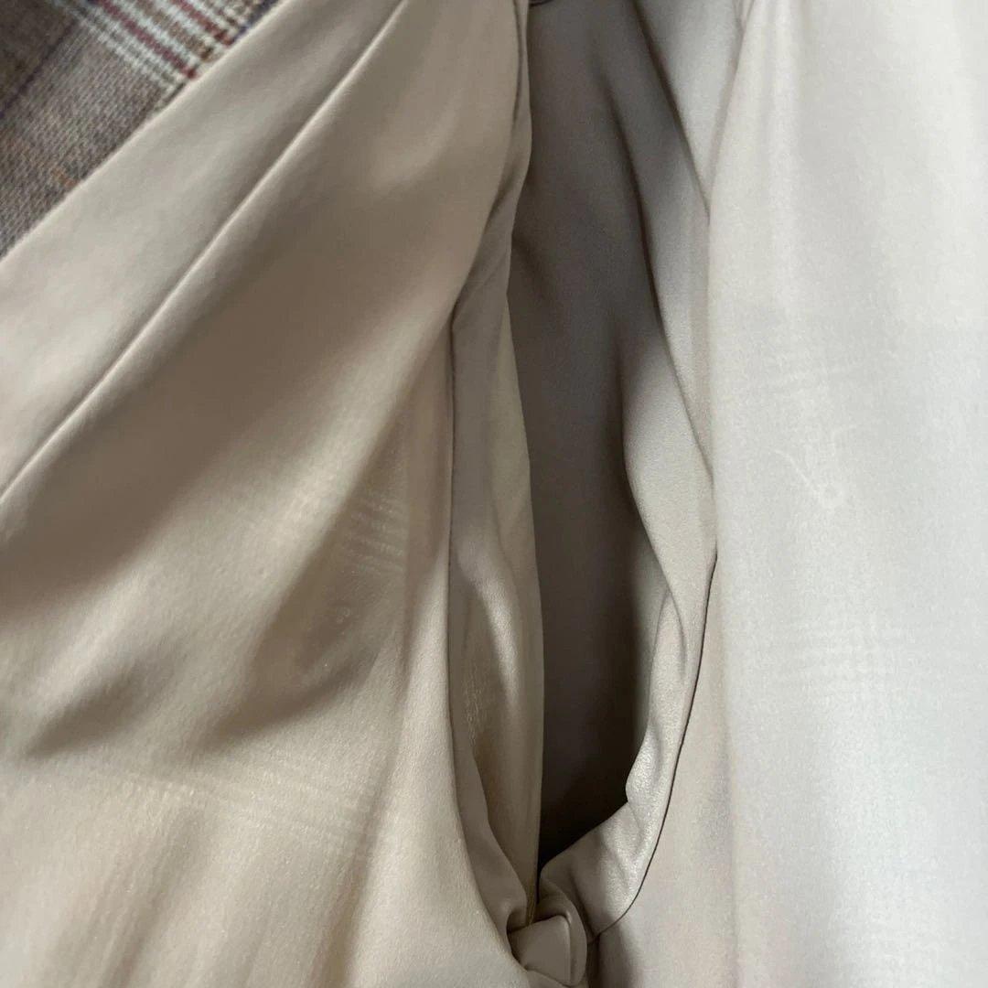 アトリエ花 オーダーメイド チェック柄 ロングコート 一点物