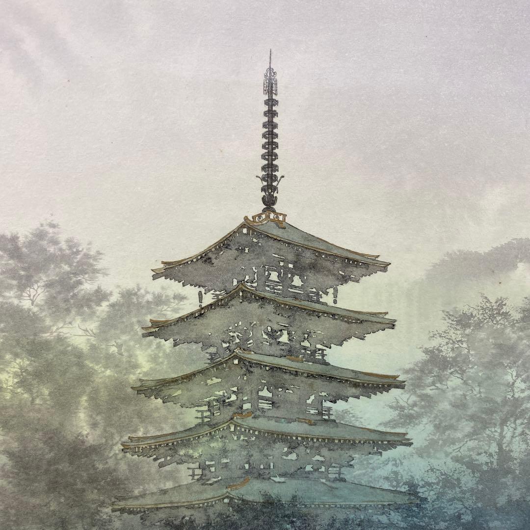 美品 掛け軸2本 坂元雪埜作 塔図 、宮本昌雄作 山茶花図