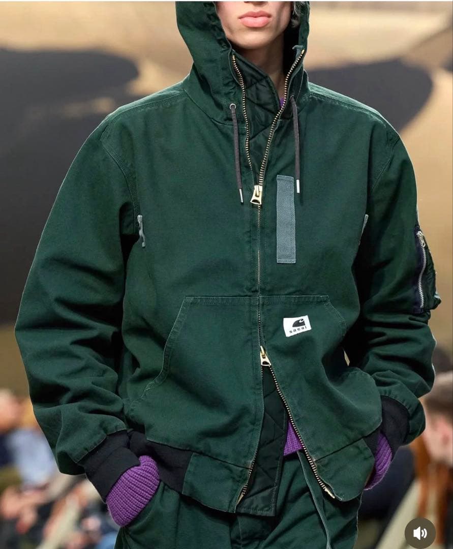 sacai x Carhartt WIP Washed Duck Hooded - メルカリ