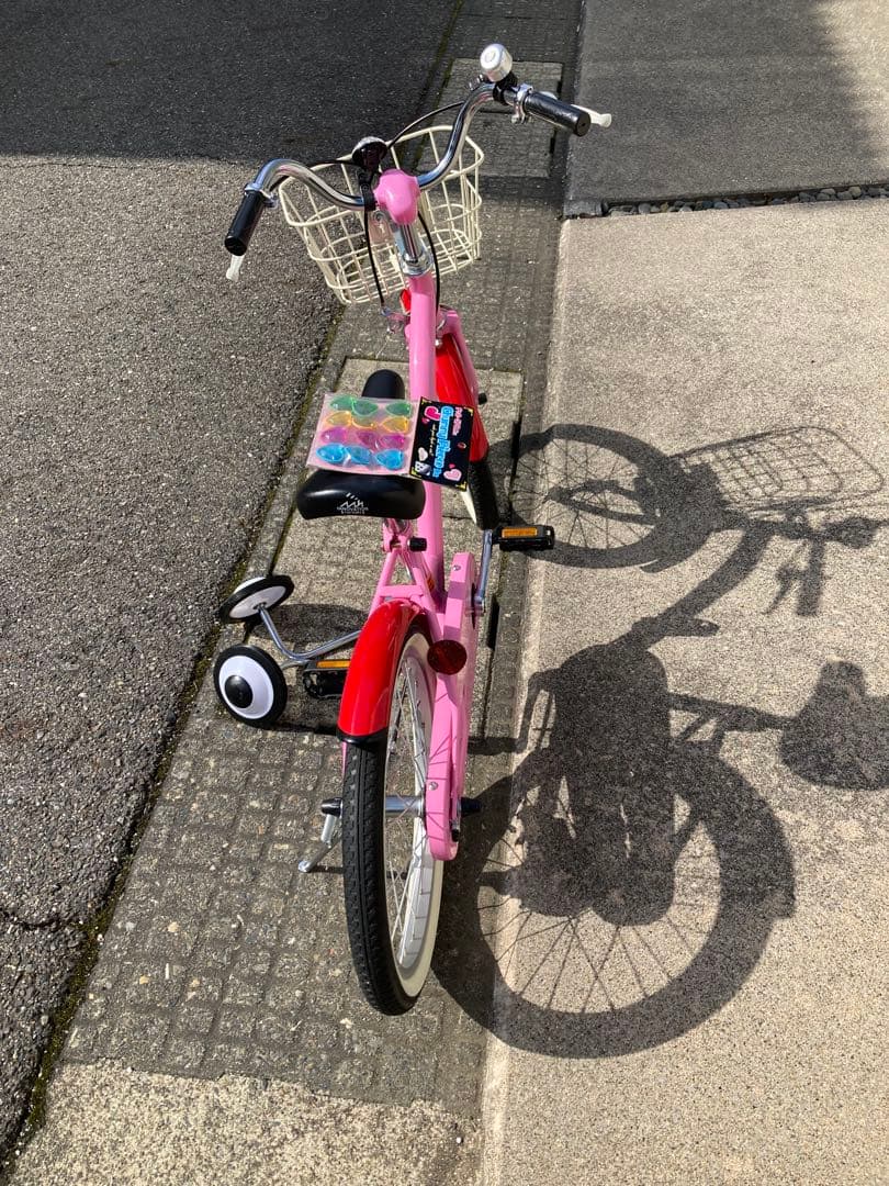 サイクルベースあさひ 18インチ子供用自転車 ピンク バスケット付き