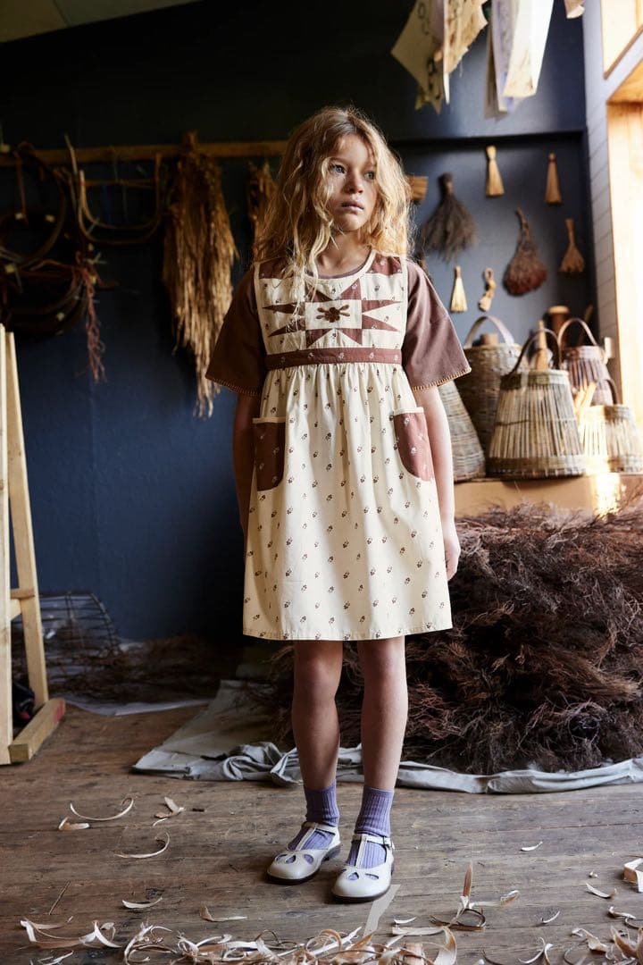 Apolina アポリナ - mto パッチワークワンピース5-7Y 新品未使用